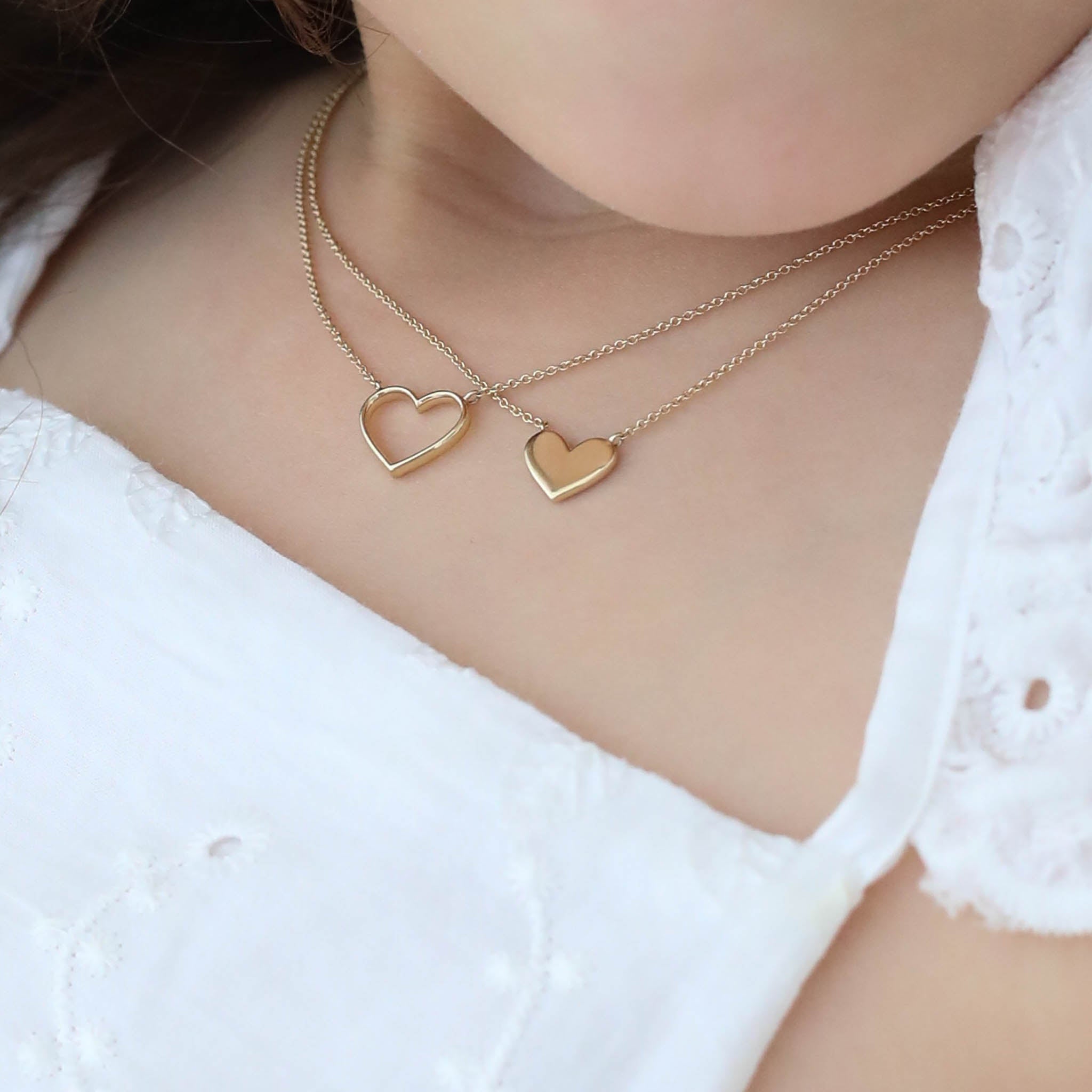 Heart to Heart Necklace Pair